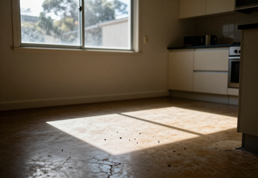 Cockroach infestation in a Hammondville kitchen before treatment